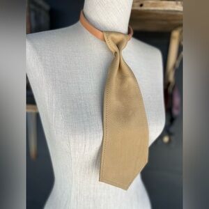 Dirty Mojave Tan Leather Heirloom Wide Plain Necktie Western Festival Fashion